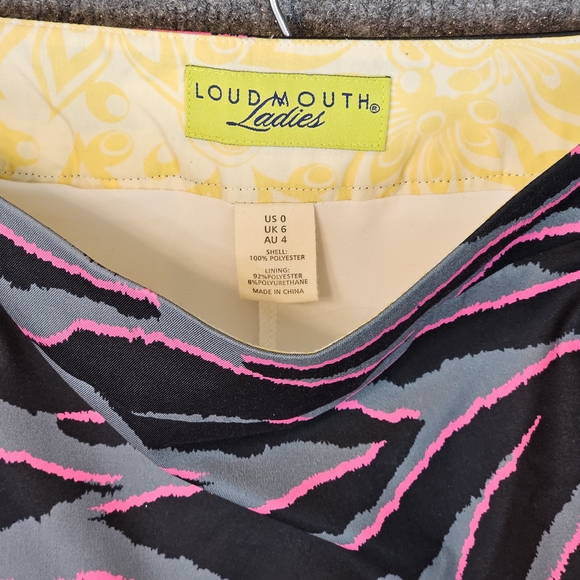 80's Vibe Alert! Loudmouth Pink & Grey Zebra Skort - 🦓💖 - Picture 2 of 7